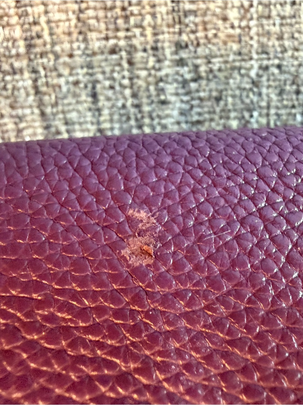 Coach Pebbled Leather Shoulder Bag in Purple - Picture 5 of 5